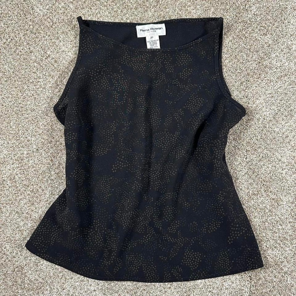Rena Rowan Black Top with Copper Dots‎